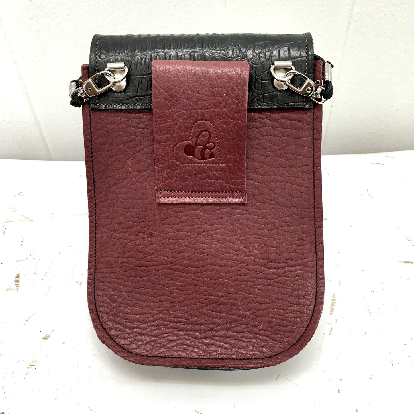 Essentials Convertible bag Red Mahogany- Black flap and gusset