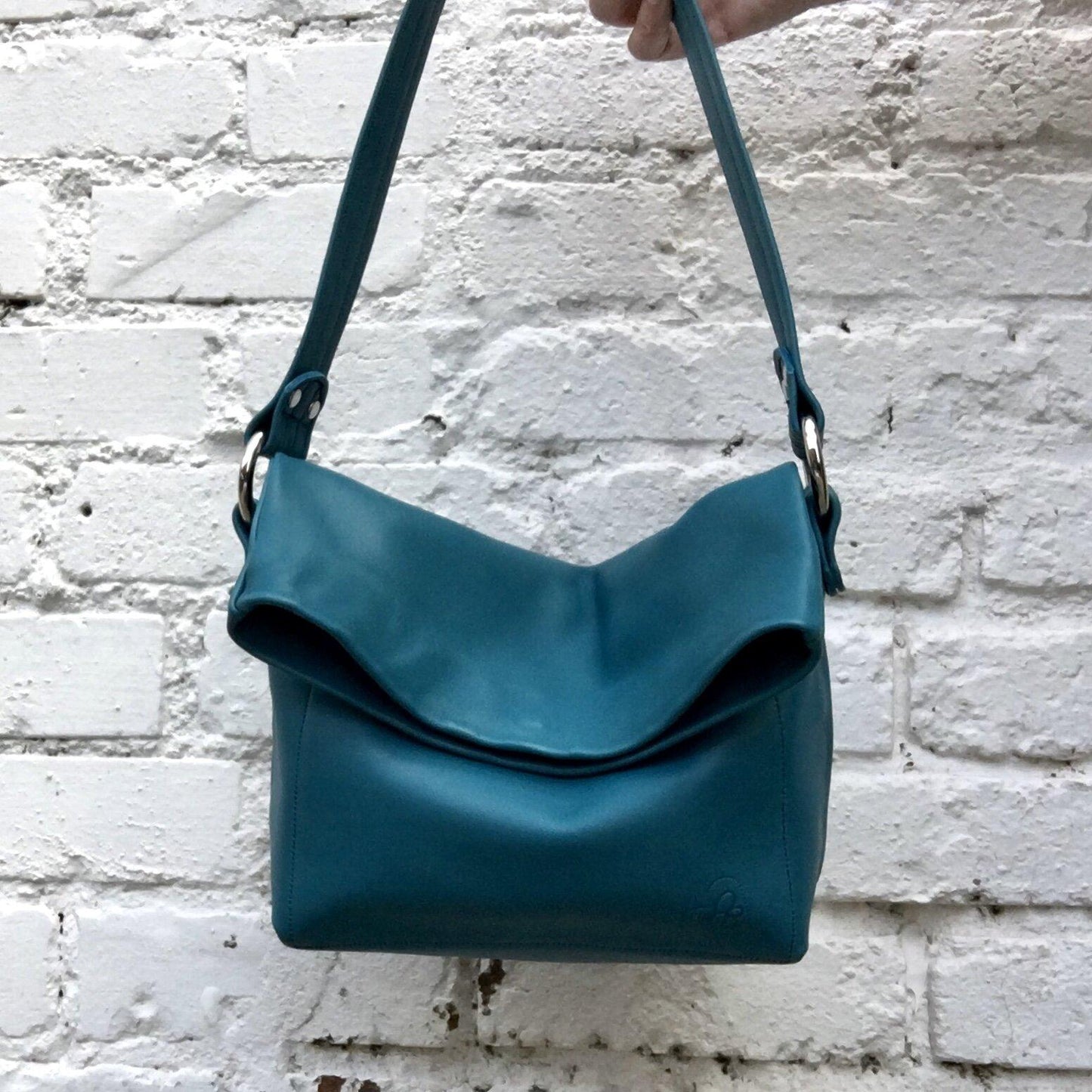 Sunny Soft Leather Handbag in Turquoise
