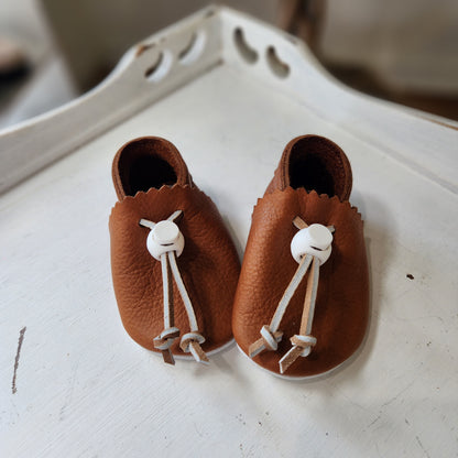 Solid Leather Moccasin Crawlers