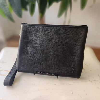 Leather Wristlet Clutch