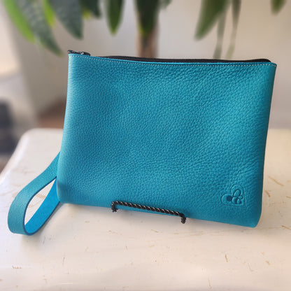 Leather Wristlet Clutch
