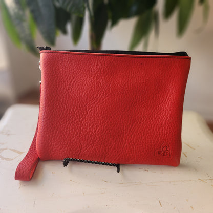 Leather Wristlet Clutch