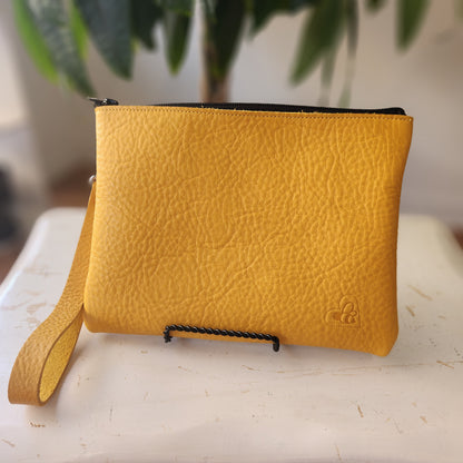 Leather Wristlet Clutch