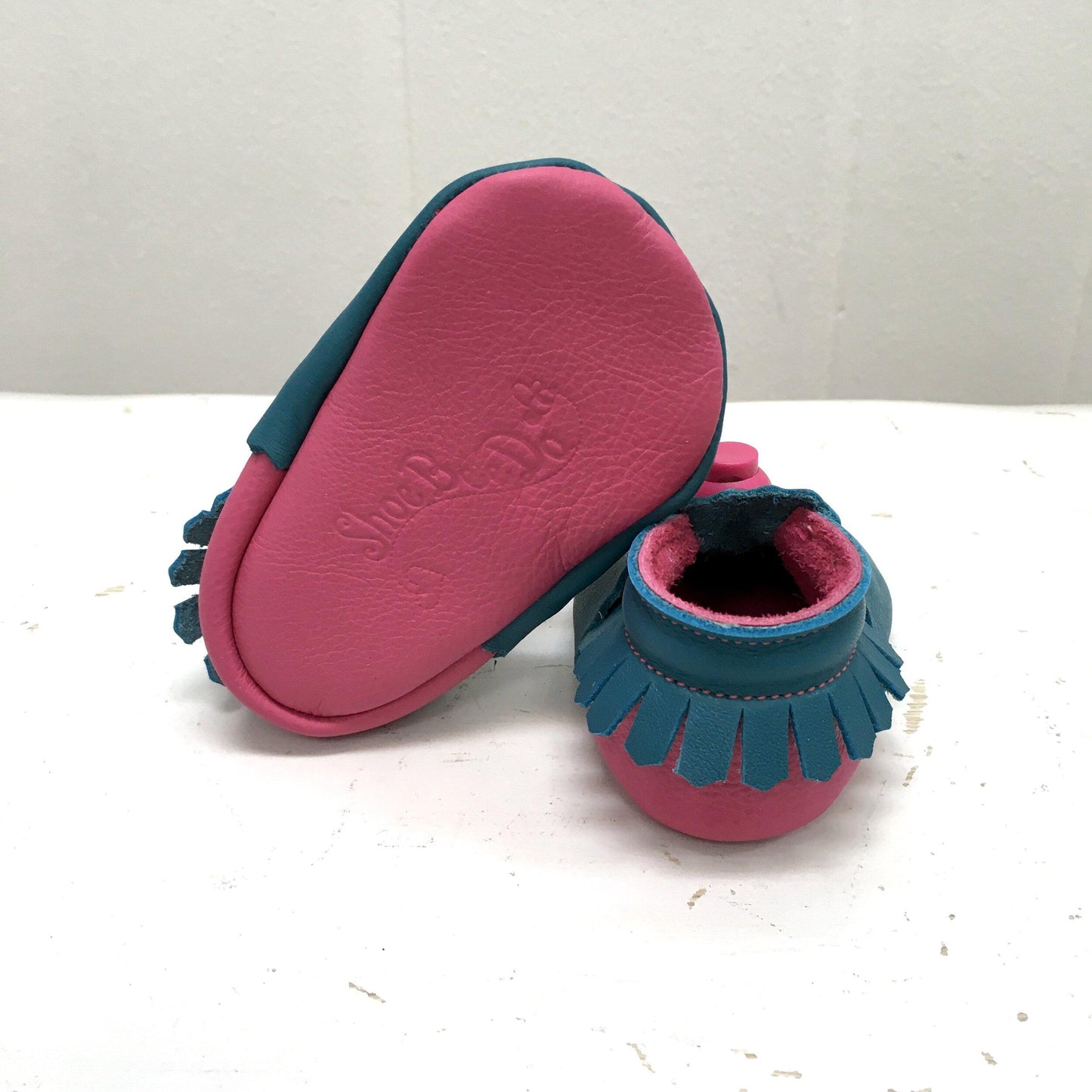 Kicks Turquoise-Hot Pink with Turquoise Fringe
