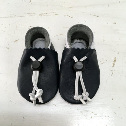 Two Toned Leather Moccasin Crawlers