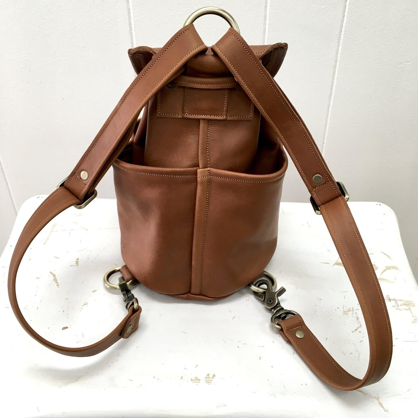 Mini Backpack ~ Brown Leather