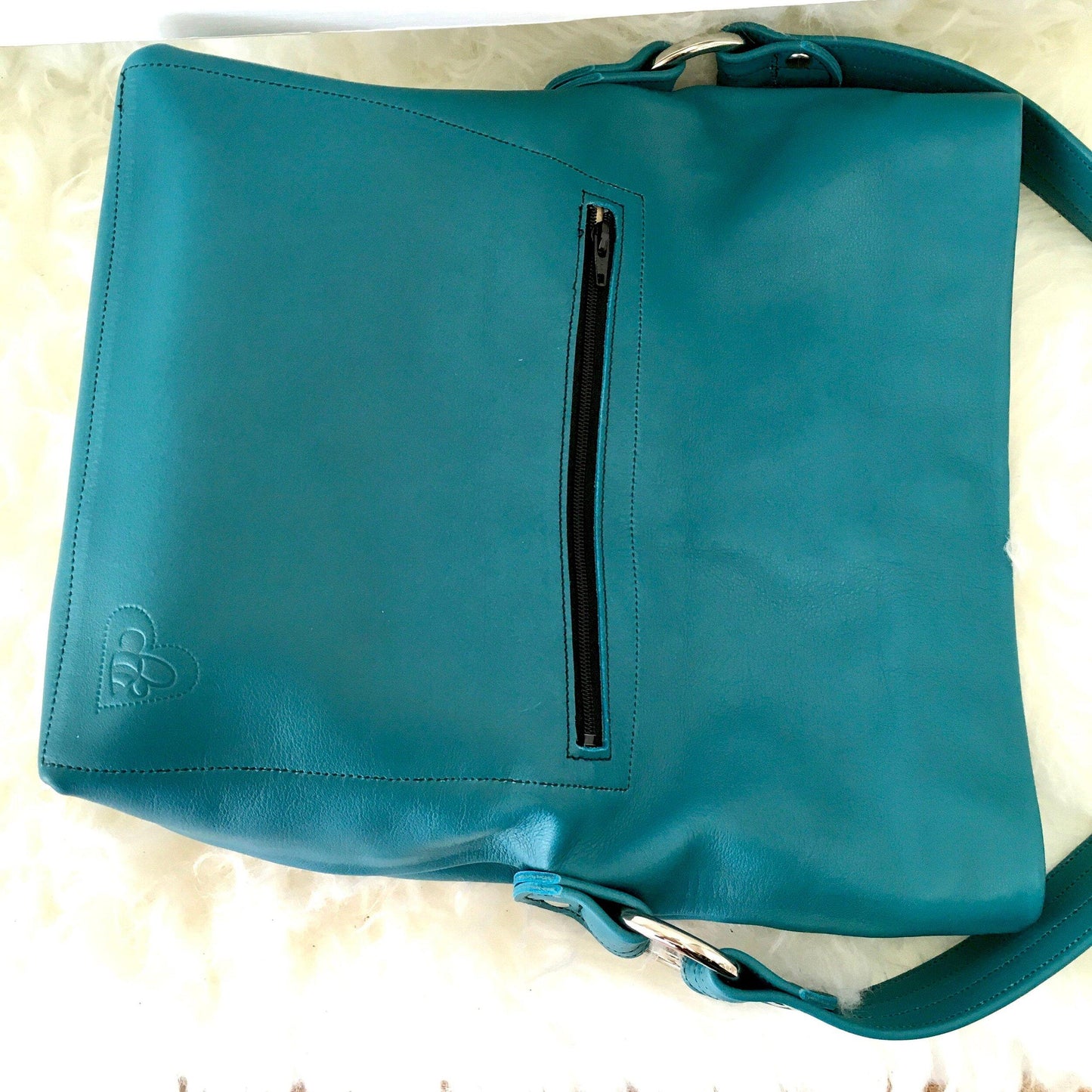 Sunny Soft Leather Handbag in Turquoise